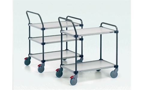Adjustable Shelf Trolley - Extra Shelf - Load Capacity 50kg - Laminated board / Grey steel - Overall Size  W800mm x D430mm