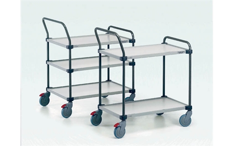 Adjustable Shelf Trolley - Extra Shelf - Load Capacity 50kg - Laminated board / Grey steel - Overall Size  W1000mm x D430mm