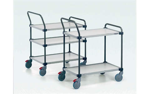 Adjustable Shelf Trolley - Extra Shelf - Load Capacity 50kg - Laminated board / Grey steel - Overall Size  W800mm x D530mm