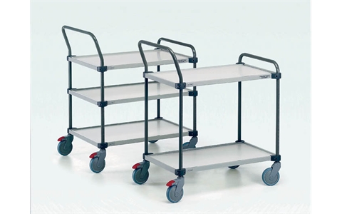 2 x Shelf - Metal Trolley - Trolley Load Capacity 150kg - Shelf Capacity 50kg - Overall Size  H1015mm x W900mm x D535mm