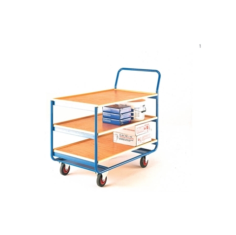 Table Trolley - 3 Tier - H1045 x L1160 x W620 - Shelf Height: 285 - 545 And 805mm