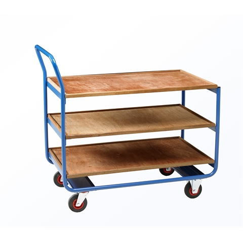 Table Trolley - 3 Tier - H1045 x L1160 x W620 - Shelf Height: 285 - 545 And 805mm