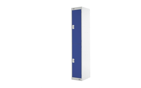 2 Door Fast Delivery Locker 1800h x 300w x 300d mm - CAM Lock - Door Colour Blue