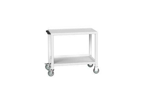 Verso mobile welded bench 1000mm x 600mm x 910mm with steel worktop - Light Grey