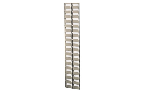 Wall Mounted Louvre Panel - H914mm x W228mm - Pack of 2 - Grey - LBUC 36