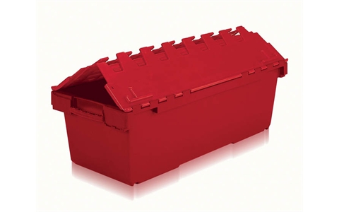 Kaiman Food Grade Attached Lid Container - 135 Litre - Blue - Overall Size  H360mm x W480mm x D1125mm