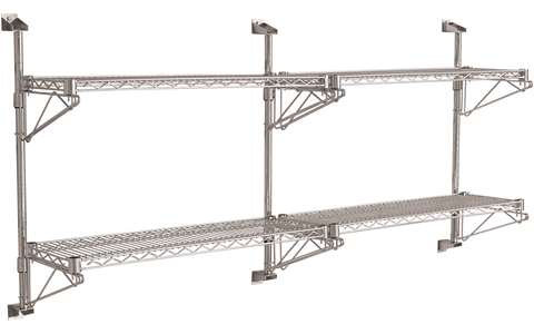 Chrome Cantilever Wall Wire Shelving