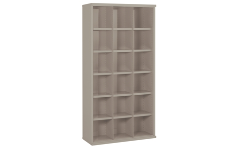 18 Compartment High Density Steel Shelving Bay