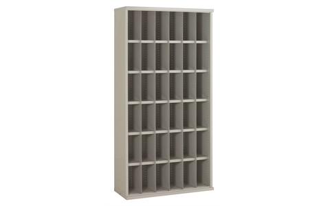 36 Compartment High Density Steel Shelving Bay