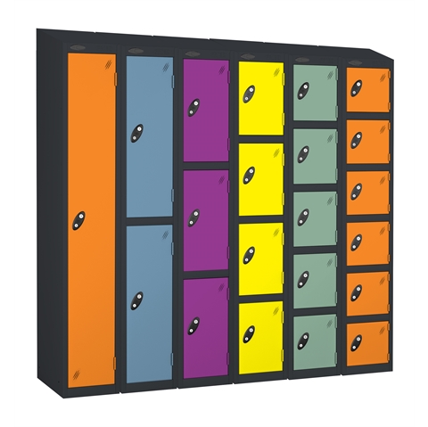 Probe Sloping Top Full Height Autumn Colours Lockers