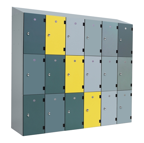 Sloping Top Overlay Laminate Door Lockers