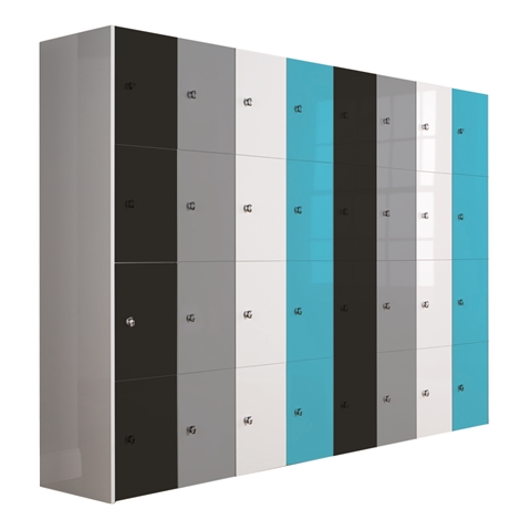 Overlay Mirror Gloss Door Lockers
