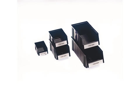 ESD Stacking Bins - H182mm x W186mm x D510mm - Black - Pack of 12