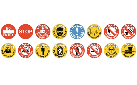 Floor Marker - 5mph speed limit Symbol - 430mm Diameter