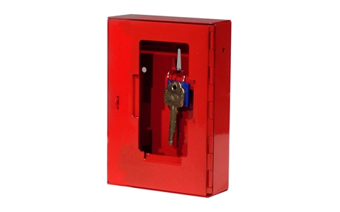 Glass Fronted Emergency Key Box With Cylinder Lock -  H153mm x W120mm x D40mm