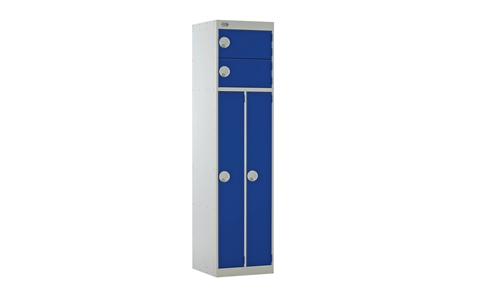 2 Person Locker 1800h x 450w x 450d mm - Blue Doors - CAM Lock
