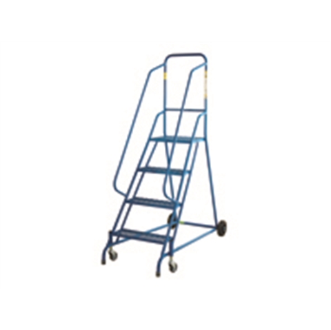Spring Steps - 4 Tread  - Powder Coated finish with expanded steel treads - 1000mm Platform Height - Overall Size H1710mm x W600mm x D1244mm - Weight: 22kg