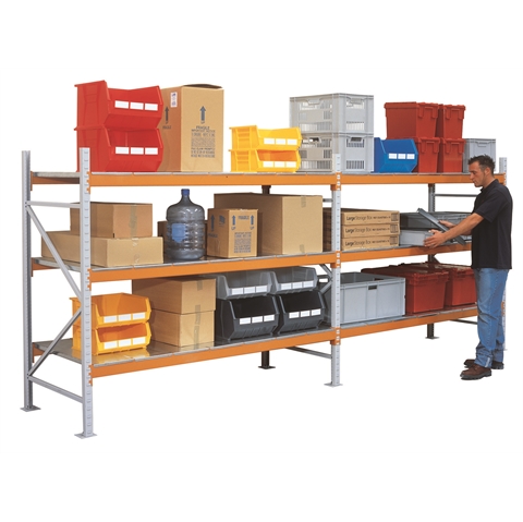 Apex Longspan 500 Series Extension Bay - H1800mm x W1800mm x D450mm - with 3 Shelves