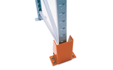 Apex Pallet Racking - Upright Protector - 300mm - includes 4 Floor Fixings - Orange