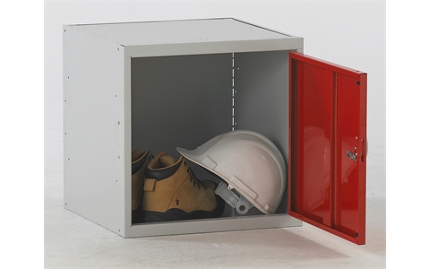Cube Locker - 450h x 450w x 450d mm - CAM Lock - Door Colour Red