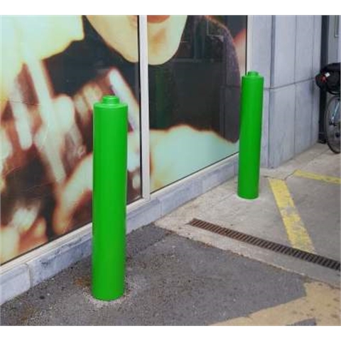 SDL-BS183-Green Bollard Sleeve 183mm with Reflective Strips