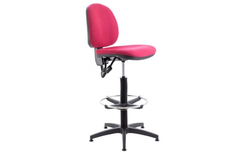 Concept Draughtsman Chair Permanent Contact Back Adj Ring Claret
