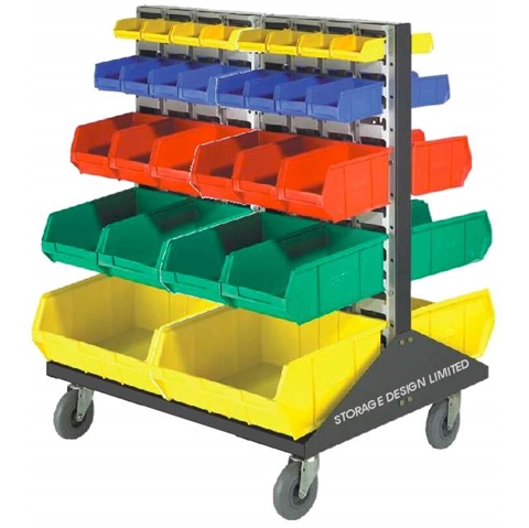 Link51 Louvre Panel trolley 877 x 1080mm, 2 sided, Containers are not included