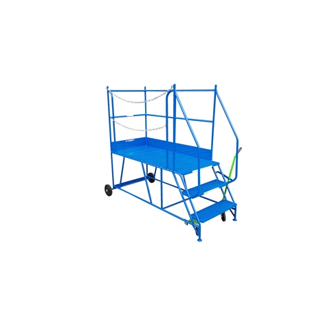 Access Platform 3 Tread 750mm Platform Height HxWxD: 1750x1000x1960mm Centre Lever Brake