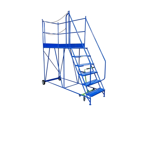 Access Platform 6 Tread 1500mm Platform Height HxWxD: 2500x1000x2560mm Centre Lever Brake
