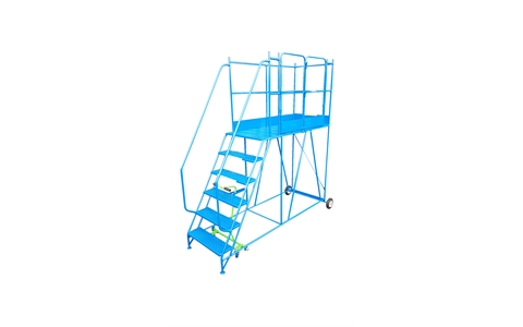 Access Platform 6 Tread 1500mm Platform Height HxWxD: 2500x1000x2560mm Centre Lever Brake