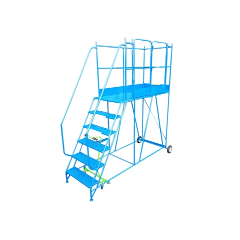 Access Platform 6 Tread 1500mm Platform Height HxWxD: 2500x1000x2560mm Centre Lever Brake