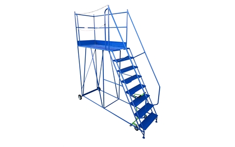 Access Platform 8 Tread 2000mm Platform Height HxWxD: 3000x1000x2775mm Centre Lever Brake