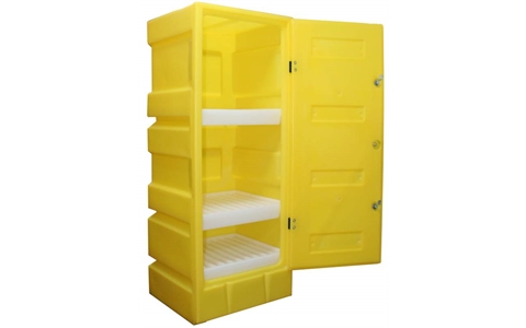 Yellow Plastic Storage Cabinet 1650mm High