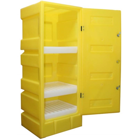 Yellow Plastic Storage Cabinet - 1650MM HIGH - SDL-PSC2
