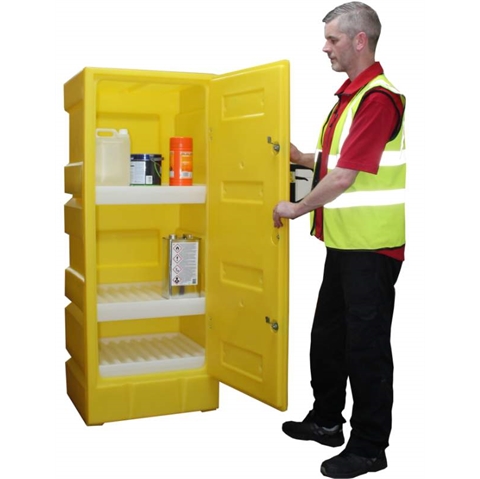 Yellow Plastic Storage Cabinet - 1650MM HIGH - SDL-PSC2