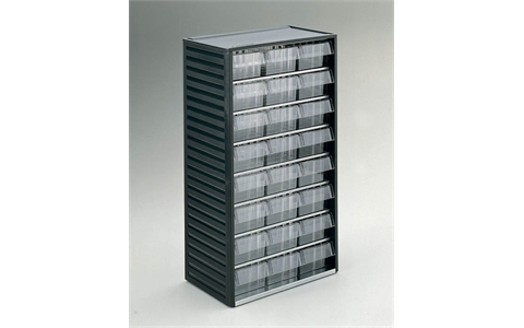 24 Drawer 550mm Cabinet - Grey - Overall Size  H550mm x W310mm x D180mm