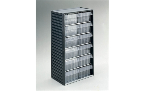 12 Drawer 550mm Cabinet - Grey - Overall Size  H550mm x W310mm x D180mm