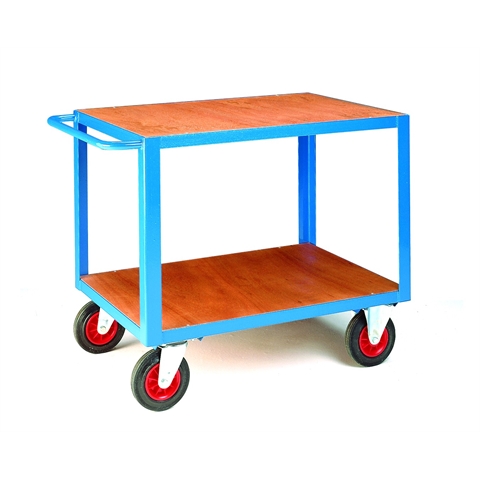 Heavy Duty Trolley - Shelves: 2 - Finish: Plywood - Overall Size - H895mm x W700mm x L1000mm