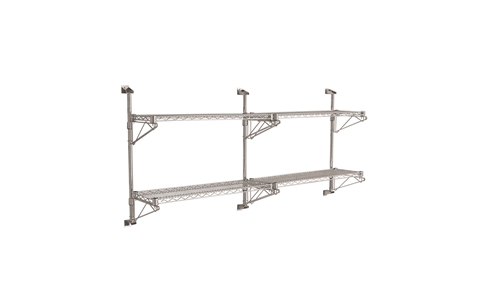 Chrome Cantilever Wall Wire Single Shelf - Overall Size  W1220mm x D460mm