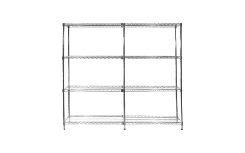 Chrome Wire 4 Shelf Extension Bay - H1625mm x W915mm x D460mm