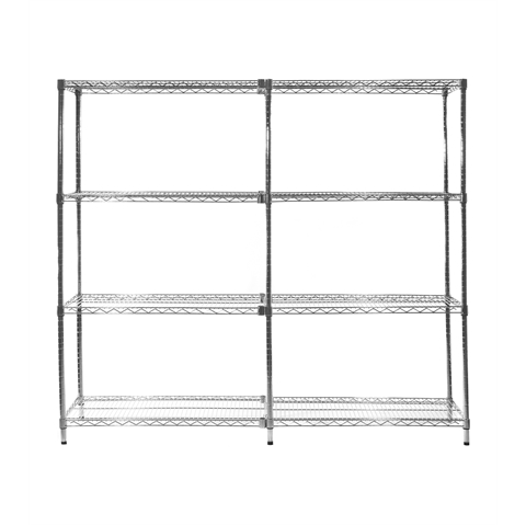 Chrome Wire 4 Shelf Extension Bay - H1625mm x W915mm x D460mm