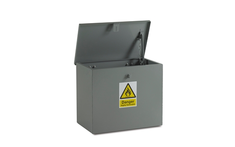 Dark Grey - Small Hazardous  Flat Top Bin -   H500mm x W600mm x D350mm