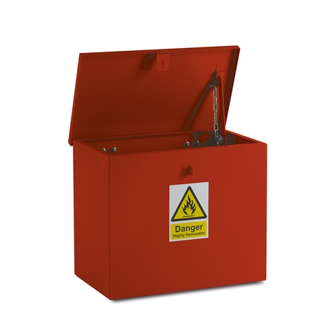 Red - Small Hazardous  Flat Top Bin -   H500mm x W600mm x D350mm