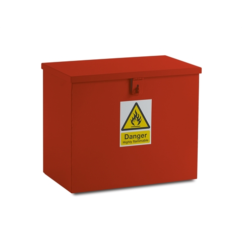 Red - Small Hazardous  Flat Top Bin -   H500mm x W600mm x D350mm
