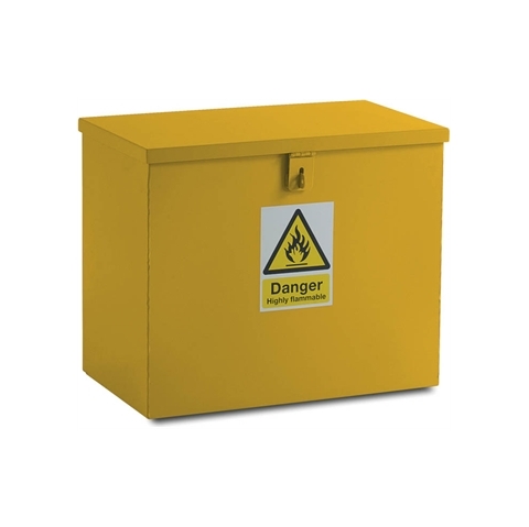 Yellow - Small Hazardous Flat Top Bin -   H500mm x W600mm x D350mm