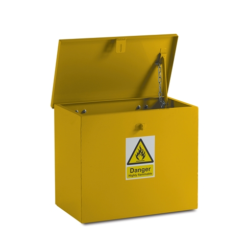 Yellow - Small Hazardous Flat Top Bin -   H500mm x W600mm x D350mm