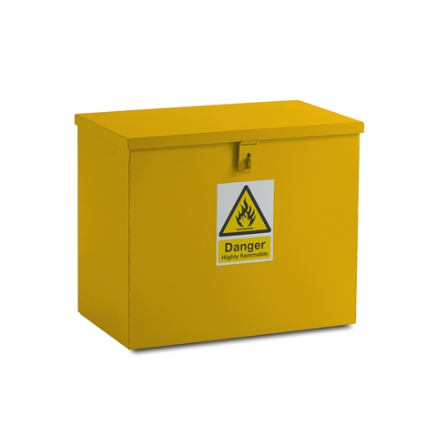 Yellow - Small Hazardous Flat Top Bin -   H500mm x W600mm x D350mm