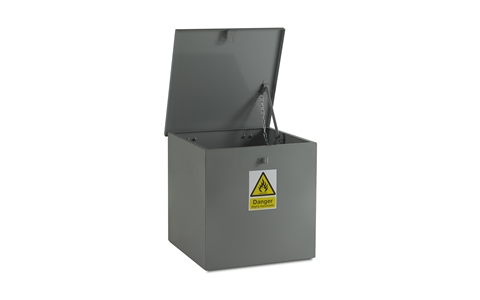Dark Grey - Medium Hazardous  Flat Top Bin -   H600mm x W600mm x D600mm