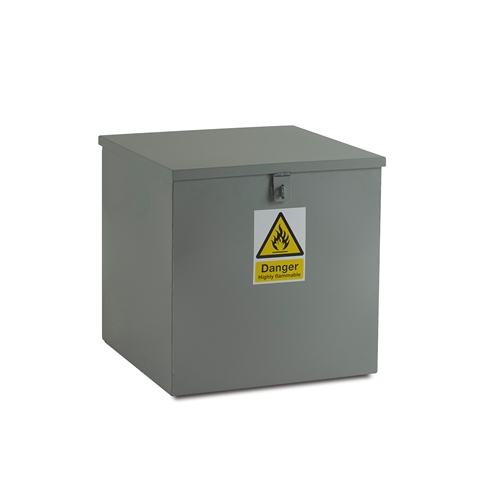 Dark Grey - Medium Hazardous  Flat Top Bin -   H600mm x W600mm x D600mm