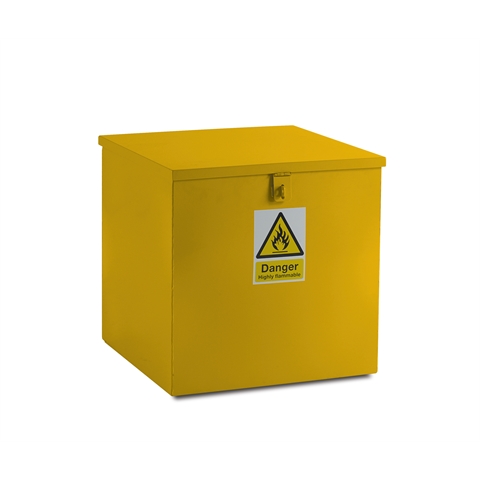 Yellow - Medium Hazardous Flat Top Bin -   H600mm x W600mm x D600mm